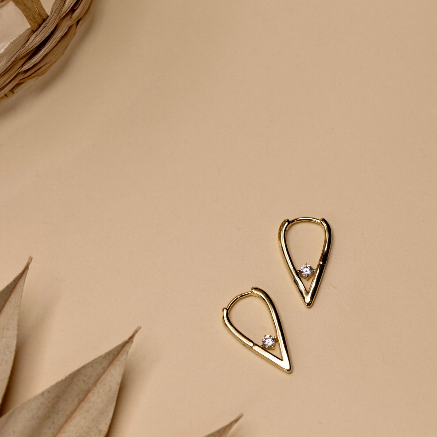 Diamond Drop Hoops