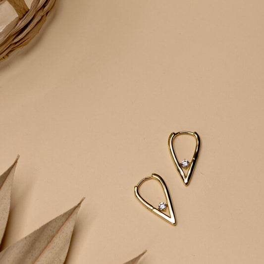 Diamond Drop Hoops