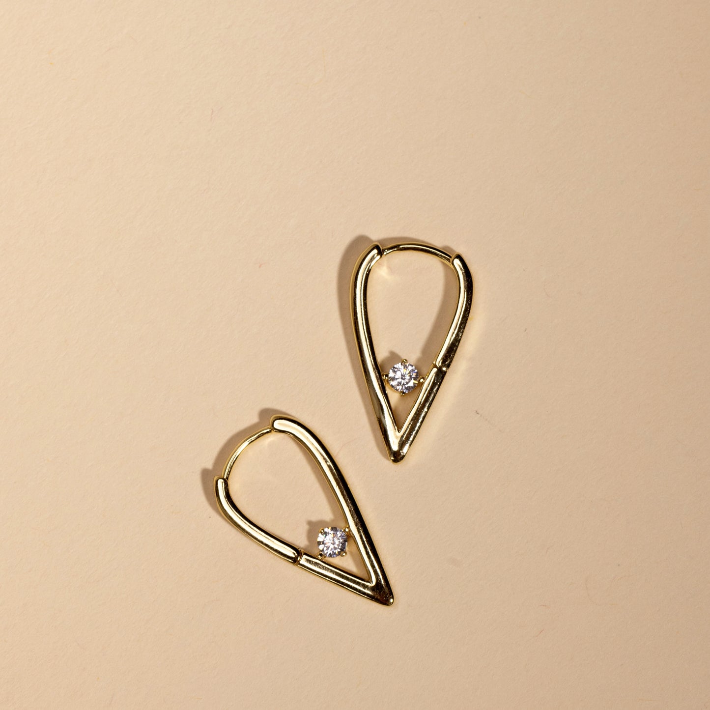 Diamond Drop Hoops